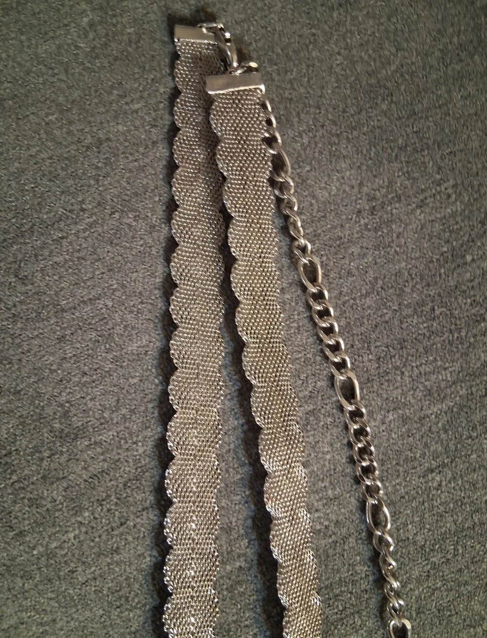 Silver Scalloped Chain Tassel Belt - Women Accessories